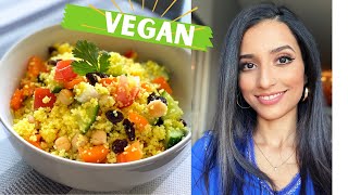 Moroccan Vegan Couscous Salad [upl. by Assenat826]