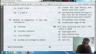 Q80 Engineering Services Pre IES 2018  Topic Material Science [upl. by Fusco]