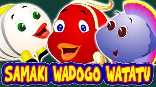 Samaki Wadogo Watatu  Three Little Fishes  New Swahili Fairy Tale  Hadithi za Kiswahili [upl. by Ymme158]