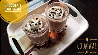 Chocolate Cake Shake  Leftover cake shake in 2 min  Quick amp Easy Cake shake Recipe  Cook Kar [upl. by Anidam876]