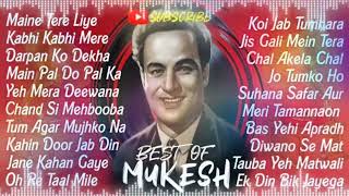 Best of Mukesh  Mukesh Special  Evergreen Songs [upl. by Ainattirb889]