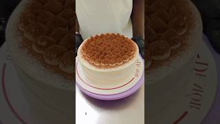 Tiramisu cake full process of creaming🤤viralvideo dessertcake trend [upl. by Kahl]