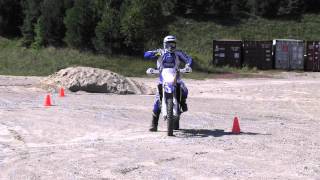 How to skid around corners offroad motorcycle [upl. by Nannaihr417]