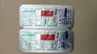 Nexito 10 Tablet  Nexito Tablets  Escitalopram Tablets  Nexito 10mg Tablet Uses Side effects Dose [upl. by Yelahc610]