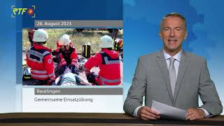 Gemeinsame Einsatzübung von Feuerwehr und DRK in Reutlingen [upl. by Trotta989]