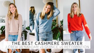 The Best Cashmere Sweaters Quince vs Naadam vs Reformation vs JCrew [upl. by Vachill]