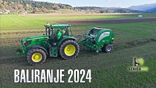 4K Baling  Baliranje with John Deere 6155R amp McHale [upl. by Gnav]