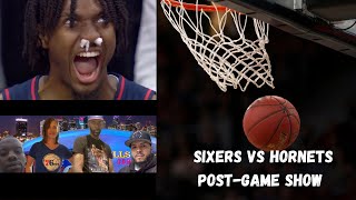 Sixers beat the Hornets Maxey takes an elbow to the nose Brandon Miller ejected [upl. by Hadlee575]