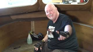 Episode 44 First time plumbing a boat easy so far Nauticus 27 ft cruiser boat  full restoration [upl. by Welcome699]