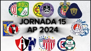 Predicciones Apertura 2024 Jornada 15 Liga MX [upl. by Apilef]