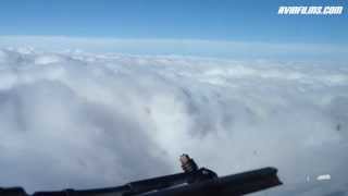 Aircraft cockpit view descending into clouds [upl. by Tandie]