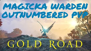 Magicka Warden 1vX PVP  ESO Gold Road [upl. by Nnylhtak]