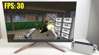 GoldenEye 007 FPS test and Gameplay on Nintendo Switch [upl. by Oderf]