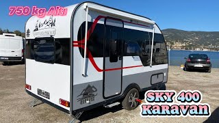 Blue Sky 400 Karavan  750 kg Altı Çekme Karavan 2023 güncel fiyatlar ile [upl. by Indihar]