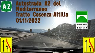 Autostrada A2 tratto CosenzaAltilia 01112022 [upl. by Ponton]