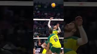 Never seen before moment volleyball vnl spike ytb block volleyballworld [upl. by Montano]