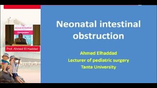 Neonatal Intestinal Obstruction Prof Ahmed Elhadad lecturer of pediatric surgery Tanta University [upl. by Joli]