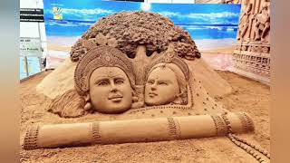 Lord Krishna with sand art sandart [upl. by Ebocaj]