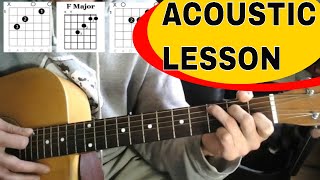 How to play Zzyzx Rd by Stone Sour on Guitar Acoustic LessonTutorial [upl. by Nnel256]