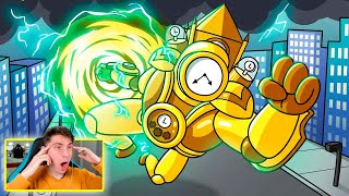 EL ORIGEN DE CLOCKMAN TITAN EN SKIBIDI TOILET  TheKalo REACCIONA A GameToons [upl. by Floridia]