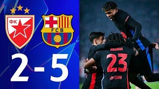 CRVENA ZVEZDA VS BARCELONA25 CHAMPIONS LEAGUE [upl. by Feetal]