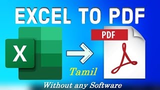 How to Convert Excel to PDF Tamil  Without any Software [upl. by Tildy490]