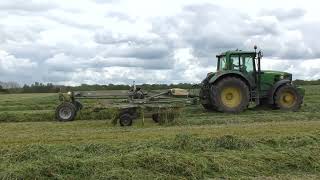 Silage 2024  John Deere 6930 amp Krone Swadro Rowing Up [upl. by Josler]