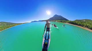 Insta360 X4 on selfie stick mounted on Paddleboard [upl. by Ettezyl]