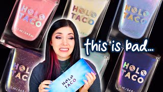 Holo Taco Underglow Nail Polish Swatch amp Review  Disappointing  KELLI MARISSA [upl. by Niahs]