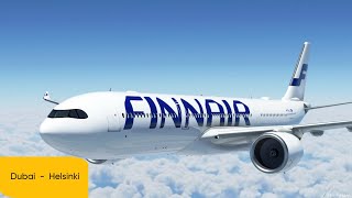 With the FinnAir a330900 from Dubai  Helsinki OMDB  EFHK [upl. by Wilow]