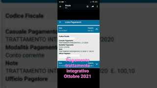 Data Pagamento Trattamento integrativo di Ottobre 2021 su Naspi [upl. by Bryn261]