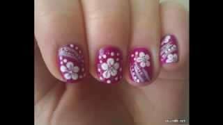 Diseños De Uñas Con Flores Bonitas [upl. by Ardna]