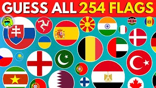 Guess ALL The 254 Flags In The World THE ULTIMATE FLAG QUIZ [upl. by Adnohrahs786]