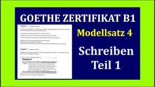 Goethe Zertifikat B1  Modellsatz 4  Schreiben Teil 1  Writing Exam  Learn German B1 [upl. by Bega]