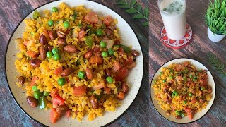 Mix veg Poha  Poha recipe  Perfect Breakfast recipe  Flavours Of Food [upl. by Kristianson]