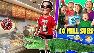 KID LOSES PET ALLIGATOR  CHIPOTLE STRANGERS amp More FUNnel V 10 MILLION SUBS Celebratin [upl. by Vastha92]