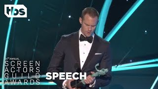 Alexander Skarsgard Acceptance Speech  24th Annual SAG Awards  TBS [upl. by Airpac44]