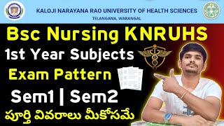 Bsc Nursing 1st Year Subjects  Bsc Nursing 1st Year Subjects semester Wise  KNRUHS [upl. by Namyaw107]