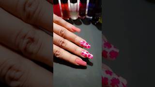 Beautiful nail design with sticker 💅😍💗nails naildesign nailart nailsart nailtutorial shorts [upl. by Yahsel]