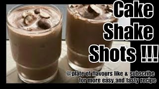 Chocolate Cake shake chocolate shake chocolate shot quick and easy [upl. by Nared39]