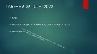 POSHO NA RATIBA KUU YA ZOEZI ZIMA LA SENSA YA MAKAZI 2022 [upl. by Bullivant]