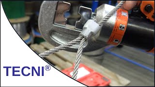 How to crimp ferrules onto wire using the Tecni Hydraulic Crimping Tool [upl. by Kitty]