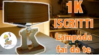 Come fare una lampada da comodino fai da te Premio 1K ISCRITTI [upl. by Hcirteid73]