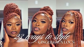 23 Easy Ways to Style Ginger Faux Locs Back to School Hairstyles  Hair Tutorial [upl. by Shornick]