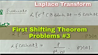 First Shifting Theorem problems  Laplace Transform  Problems 3 [upl. by Eletnahc]