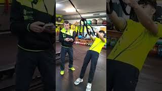 3👉BÍCEPS y COMPEX Ejercicio con TRX y electroestimulación muscular ejemplo 2 [upl. by Valentijn]