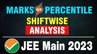 🔥Marks vs Percentile  Shift wise Analysis  JEE Main 2023 Jan attempt  ATP STAR kota [upl. by Branen]