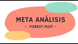 Lectura de un METAANÁLISIS  Forest Plot  PAPIME PE307021 [upl. by Wulf]