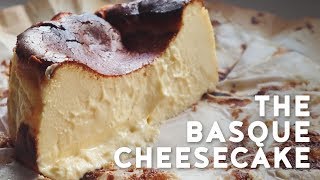 Basque Burnt Cheesecake Recipe  Creamy and gooey easy cheesecake [upl. by Coniah]