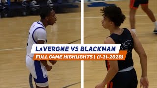 LaVergne vs Blackman  FULL GAME HIGHLIGHTS 1312020 [upl. by Azeria]